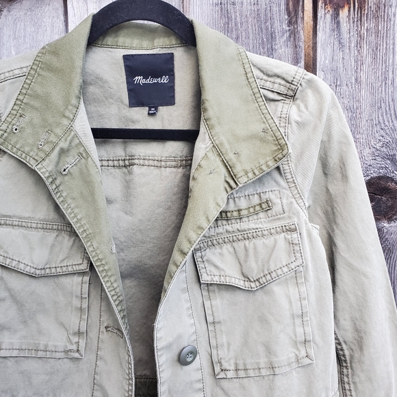 Madewell Army Green Military Utility Jacket - Picture 3 of 7